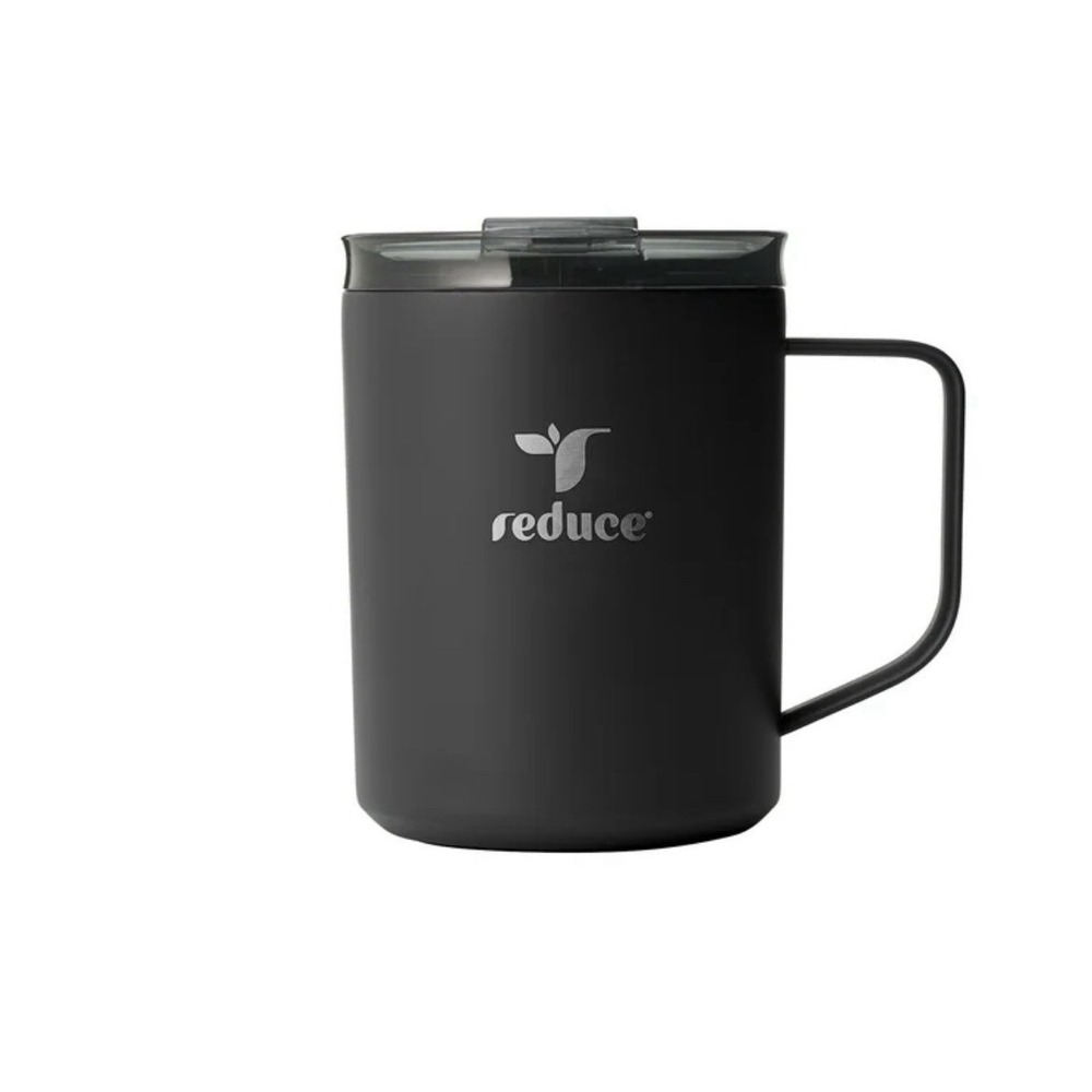 Reduce Hot1 14 oz Desk Mug Stainless Steel, Black